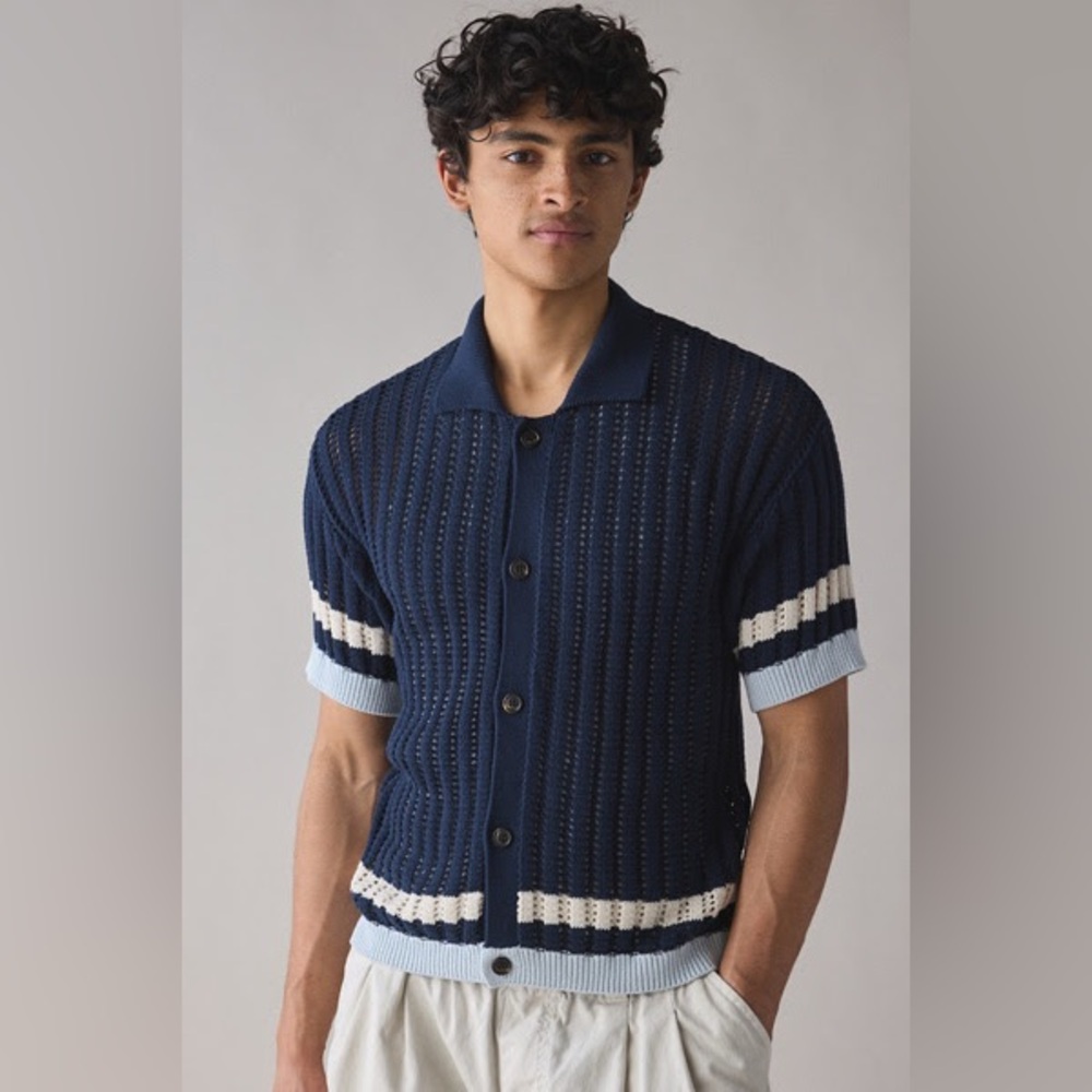 UO Norwich Tipped Short Sleeve Polo Sweater